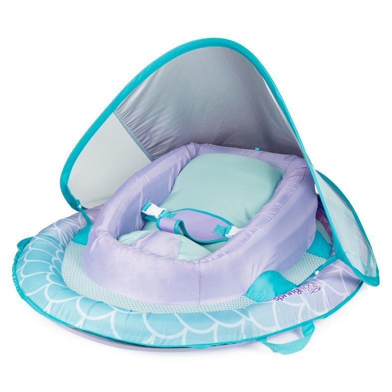 SwimWays Infant Baby Spring Float with Adjustable Sun Canopy - Light Purple