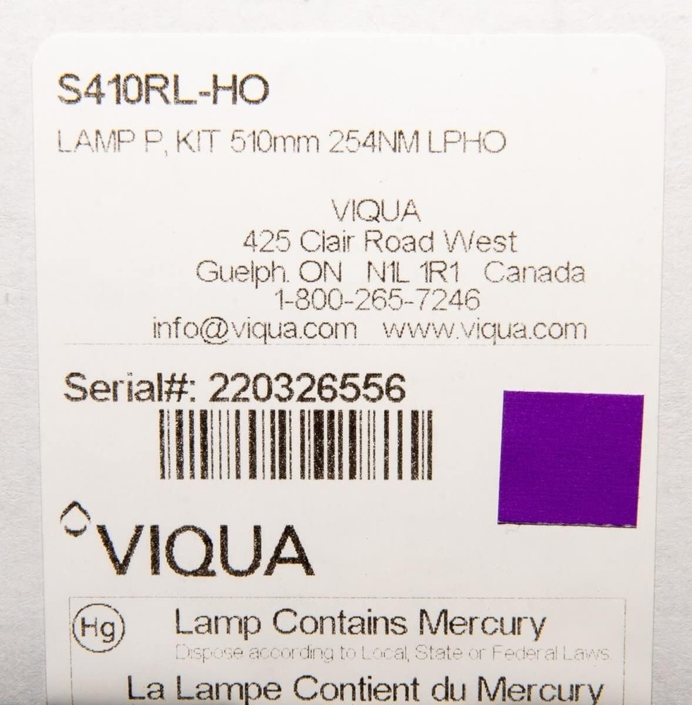 Viqua/Sterilight S410RL-HO Replacement UV Lamp - Genuine - Fits VH410 System