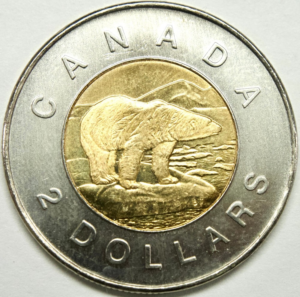 2006  UNCIRCULATED CANADA $2 Polar Bear UNC Mint Roll Bimetal