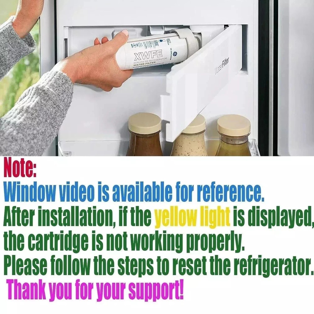 2 PACK GE XWFE Replacment Refrigerator Water Filter Without Chip