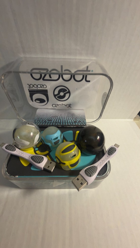 Ozobot Bit2.0 Dual Pack 2 Robots Competition Series STEM CodingCase USB OzoSkins