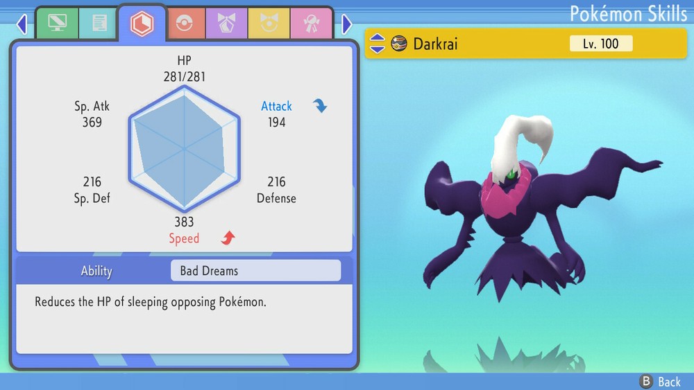 Shiny Darkrai 6IVs Pokemon BDSP