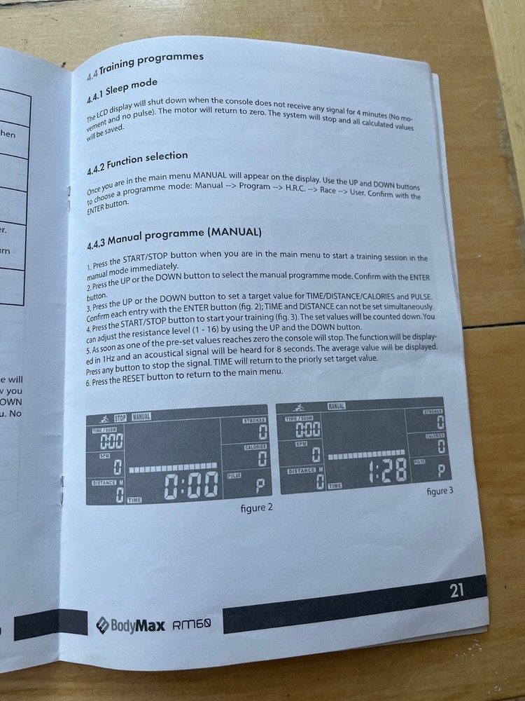 Foldable BodyMax RM60 rowing machine used