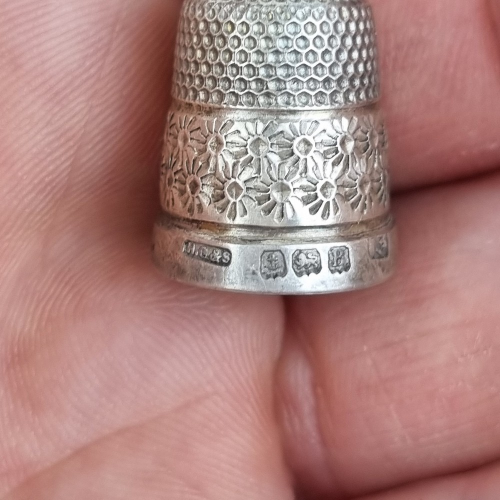 Antique Solid Silver Thimble Birmingham 1926 Henry Griffith & Sons