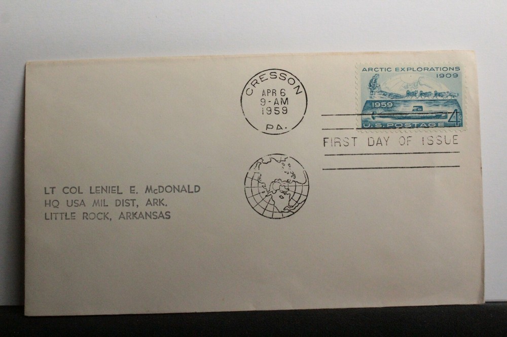 USPS First Day Issue #1128 – 1959 4¢ Arctic Explorations ST1258