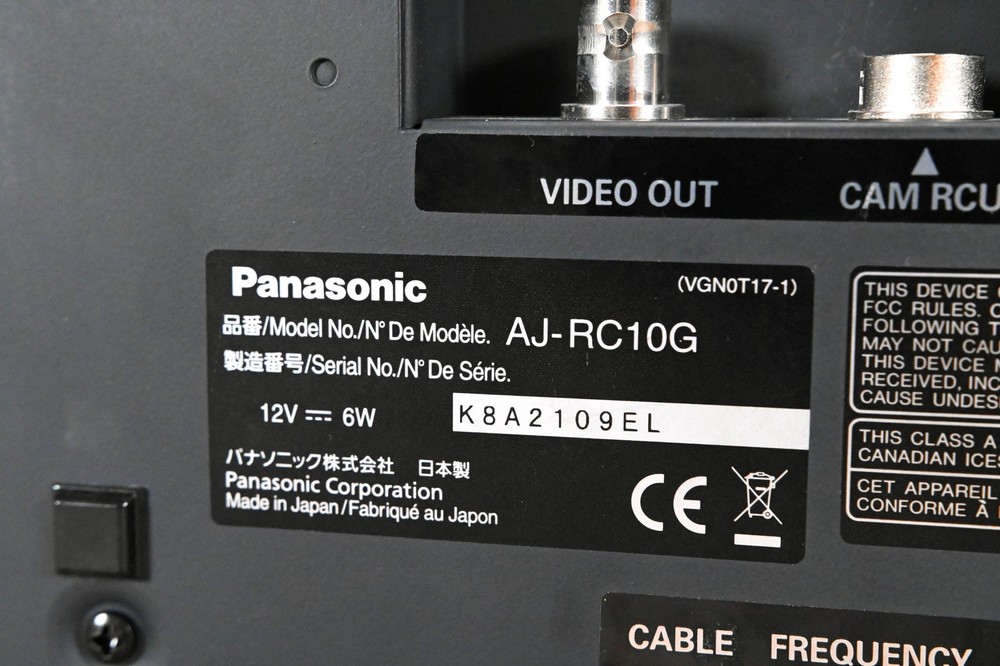 Panasonic AJ-RC10G Remote Control Unit CG001Y5