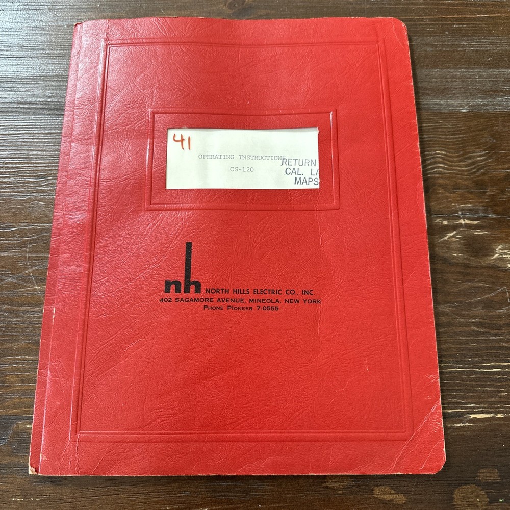 North Hills Electronics Model CS-120 Operating Instructions