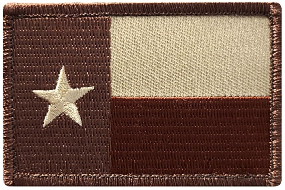 TEXAS STATE FLAG PATCH EMBROIDERED PATCH | 2PC HOOK BACKING 3"x2"