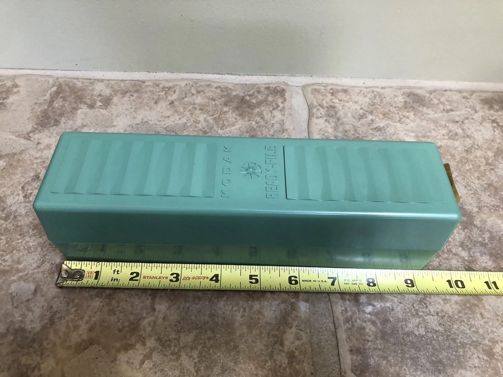 Kodak Ready File 35mm Slide Container Plastic Storage Box 9.5 X 2.5”