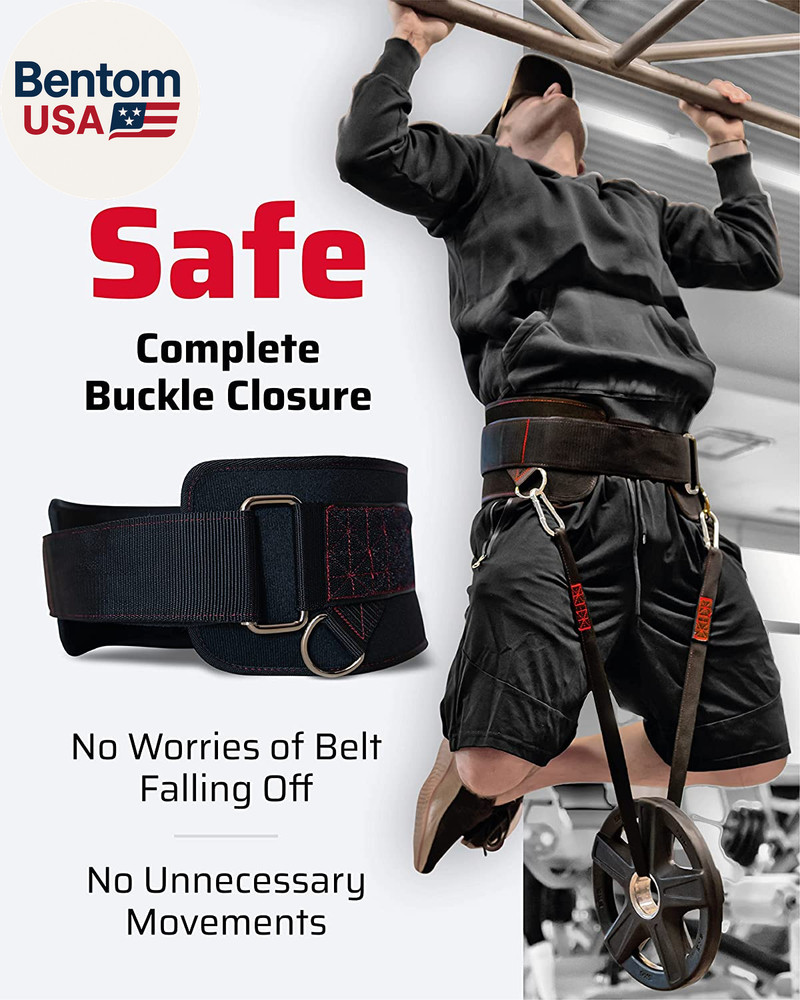 Ultimate Dip Belt | Secure Closure - No Sliding down | Structured Back Support |