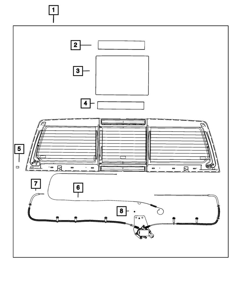 Genuine Mopar Backlite Applique 68402768AA