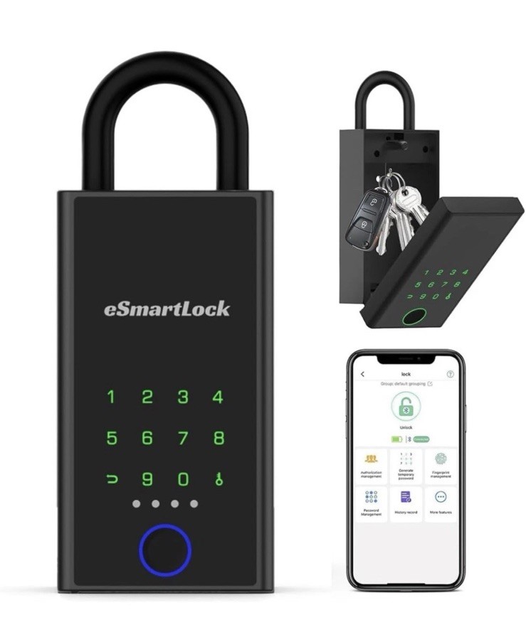 Smart Lock Box, Key Lock Box with Code APP, Electronic Digital Bluetooth Lockbox