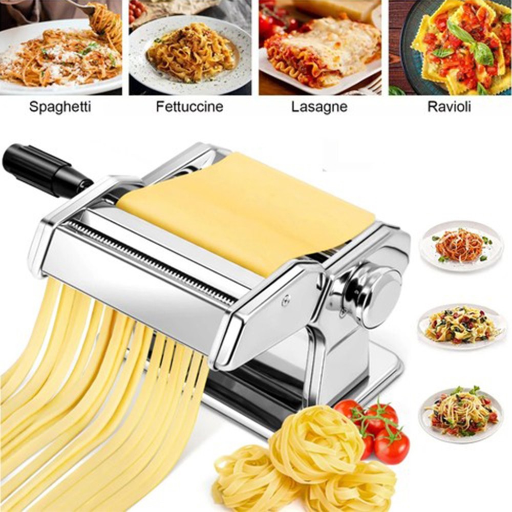 Stainless Fresh Pasta Maker Roller Machine for Spaghetti Noodle Kitchen Tool US