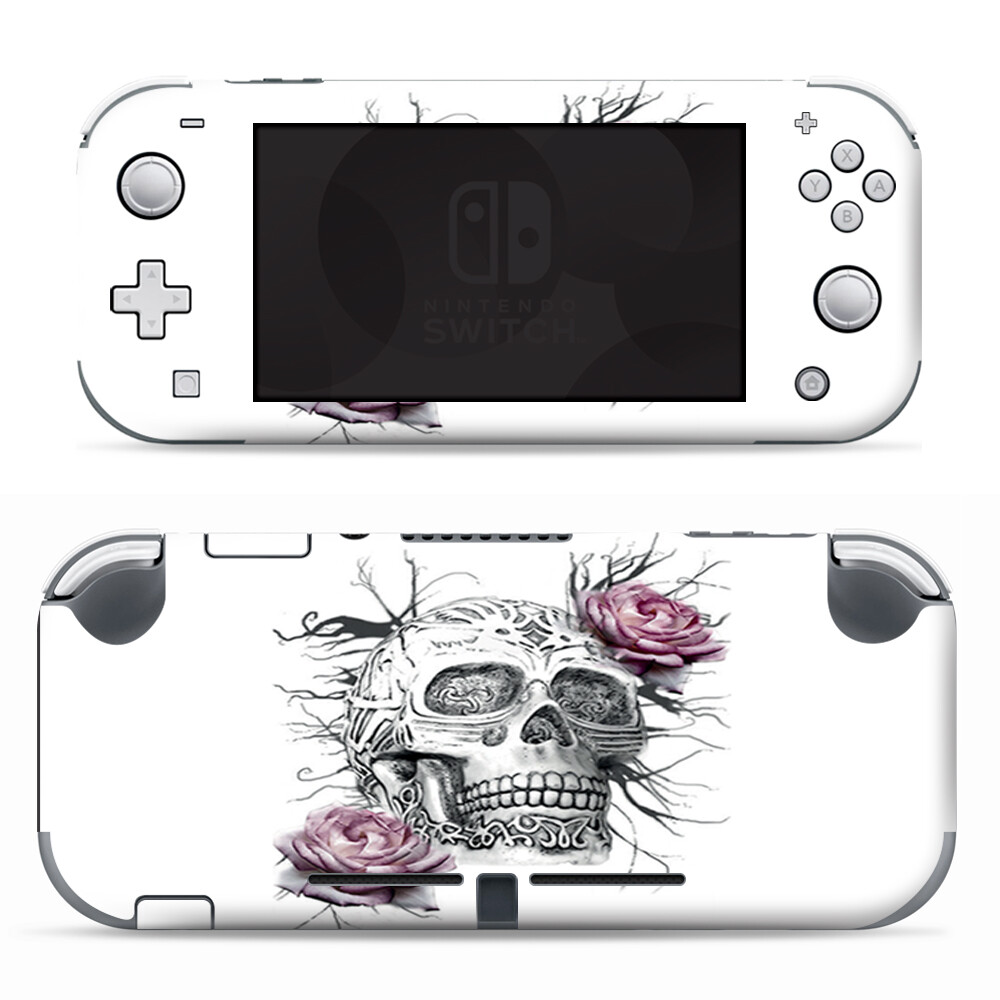 Skins Decals wrap for Nintendo Switch Lite - Roses in Skull