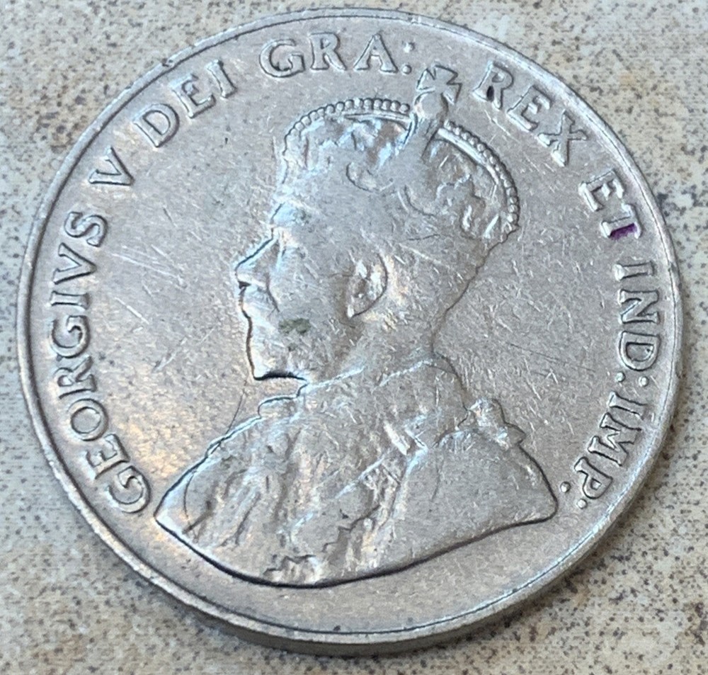 1927 Canada 5 Cents KM# 29 Circulated