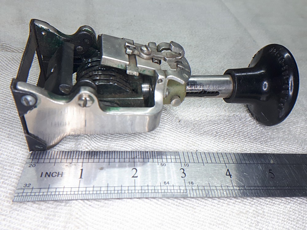 USSR Customs Date Stamp Automatic Numbering Machine, 6 Wheels/Digits