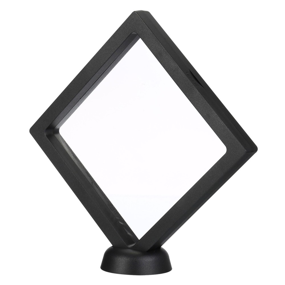 3D Floating Display Case, Coin Display Holder Case(Black, 5.5x5.5″)