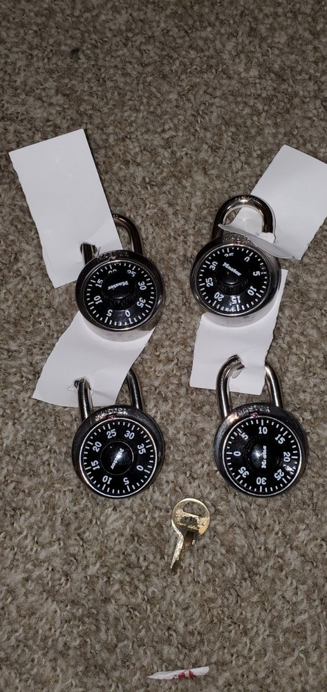 4pc Master Combination Lock #1525 With V15 Control Key