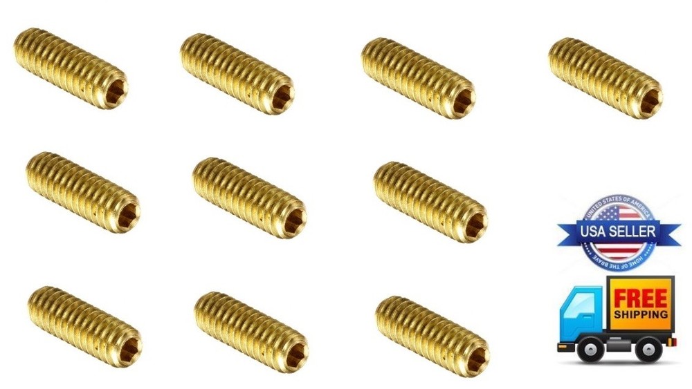 10pcs 5mm Amplifier Gold Terminal Set Screws POWER GROUND SPEAKER REMOTE Amp