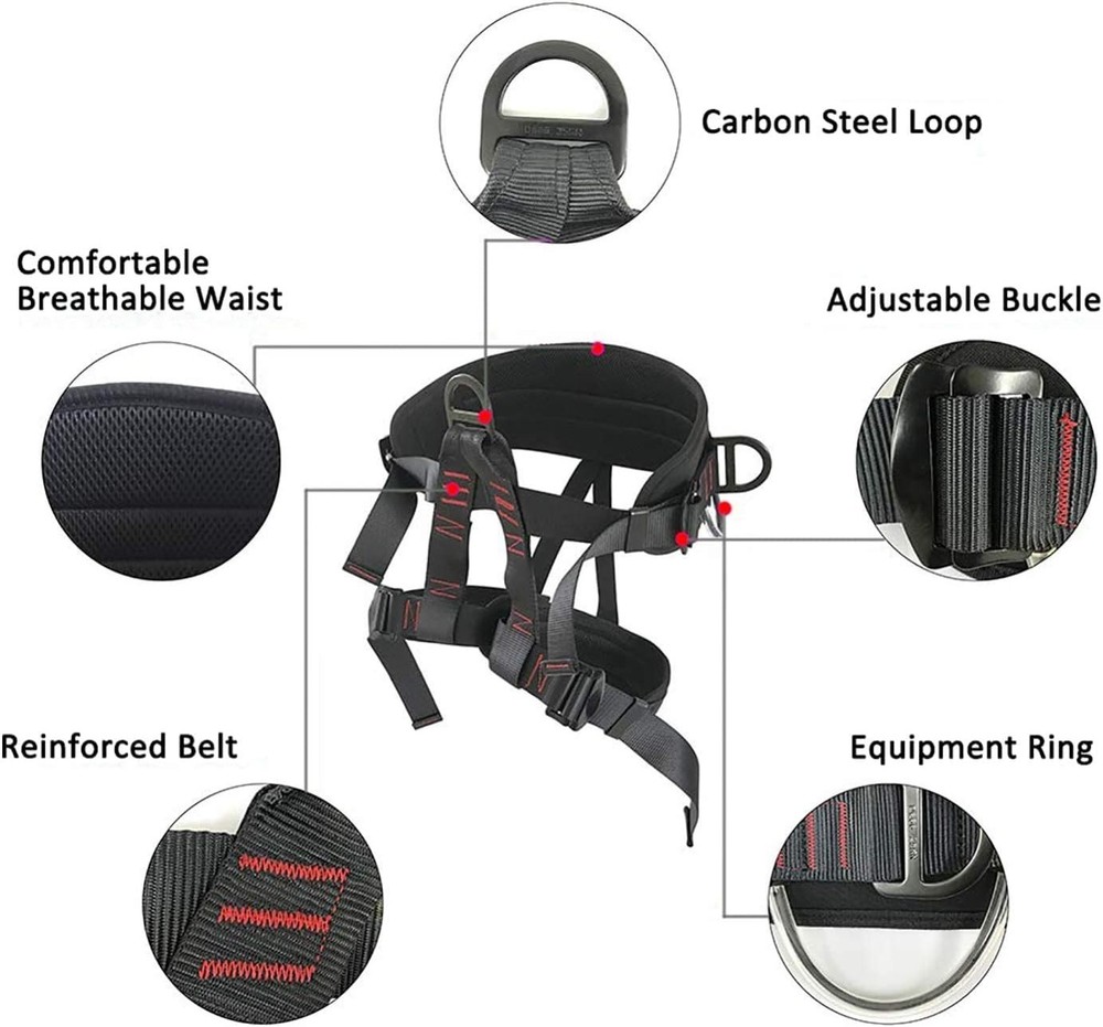 Adjustable Thickness Climbing Harness Half Body Harnesses for Fire Rescuing