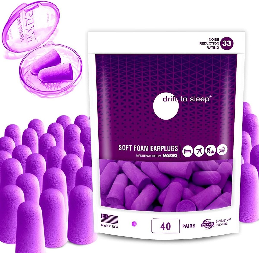 EX Soft Fo Earplugs Softies® Ear Plugs for Sleeping, Snoring, Work,