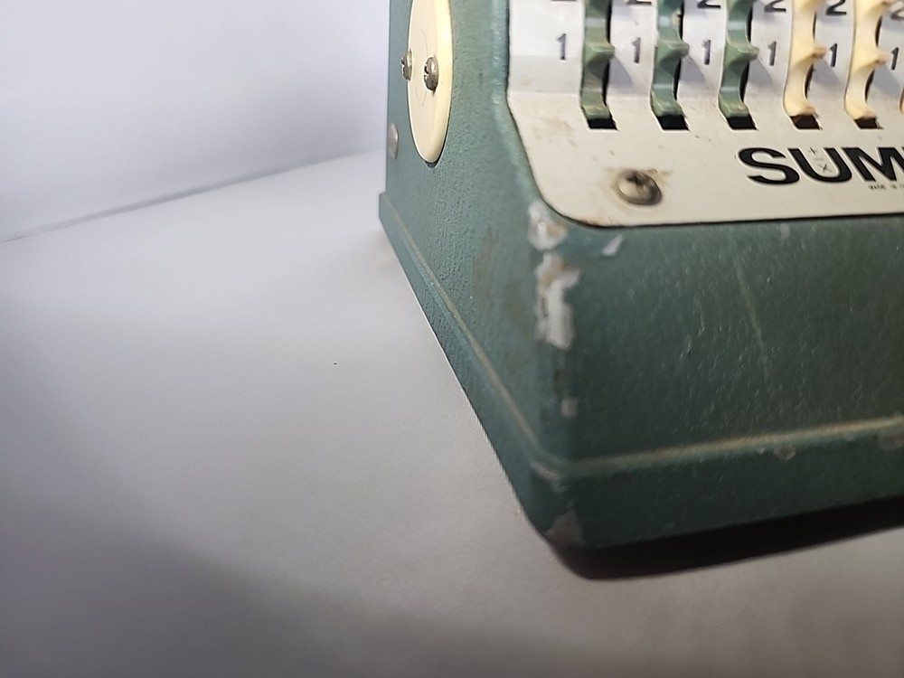 Vintage Sumit Manual Wheeled Calculator Adding Machine (Video)