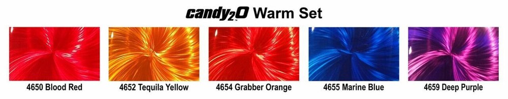 Createx candy2o Warm Set 4oz. (4967-B) custom paints