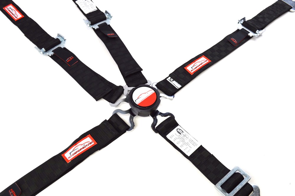 JR RACING HARNESS 2" SFI 16.1 PULL UP LAP BELT CAM LOCK BLACK CHECKERBOARD