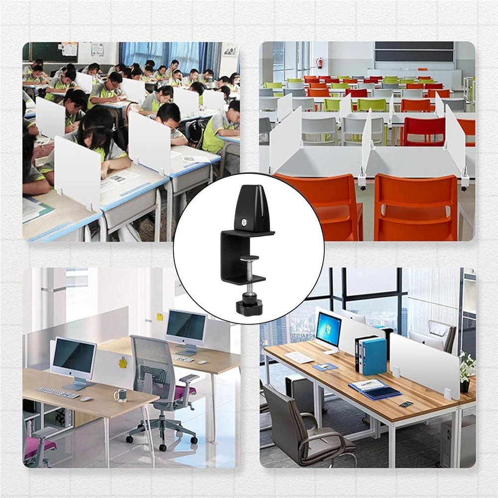 Sneeze Guard Partition Holder Support Clamp Adjustable Office Desk 🔥