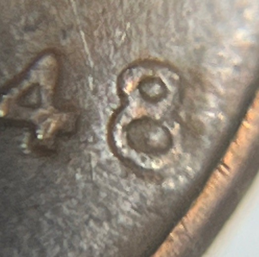 1948 Penny Error Slight Doubling In Date DDO Date Error