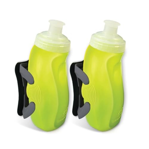 RunLite Xtech Hydration System, Dual 10.5 oz Hydraform Amp Green/Charcoal