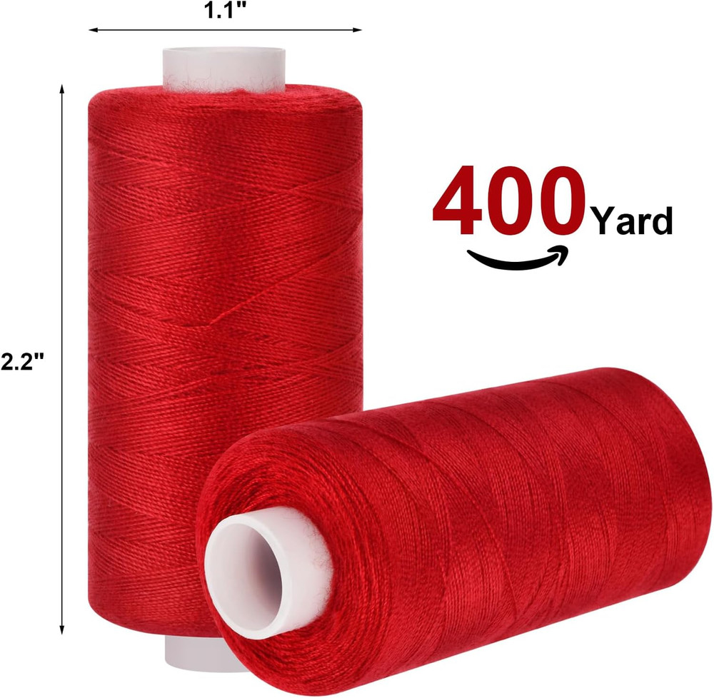 72pcs Sewing Thread Kit, 36 Colors, 400 Yards per Spool Polyester Thread, Prewou