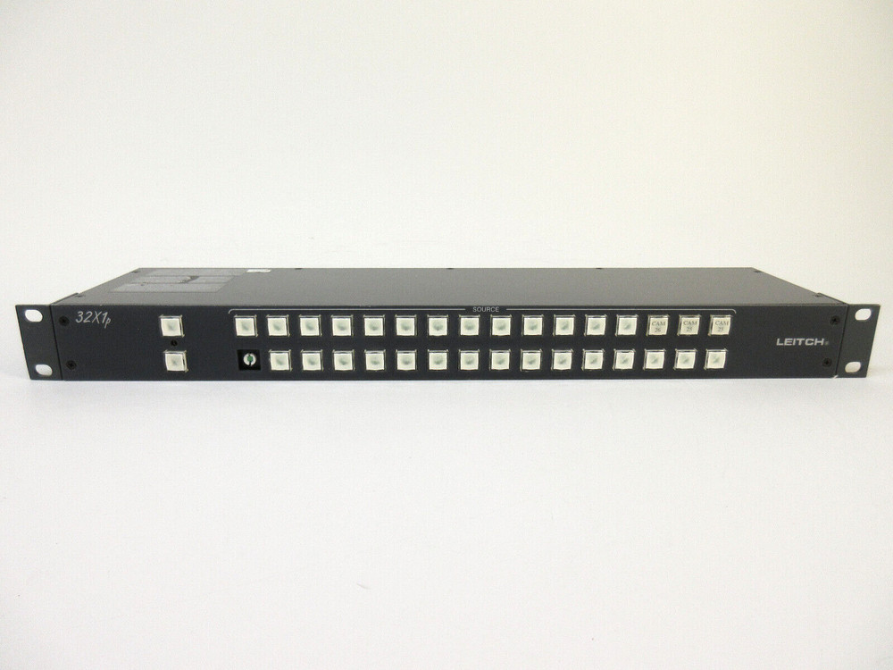 Leitch RCP-32X1P 1RU Remote 32x1 Programmable Push Button Switch Panel