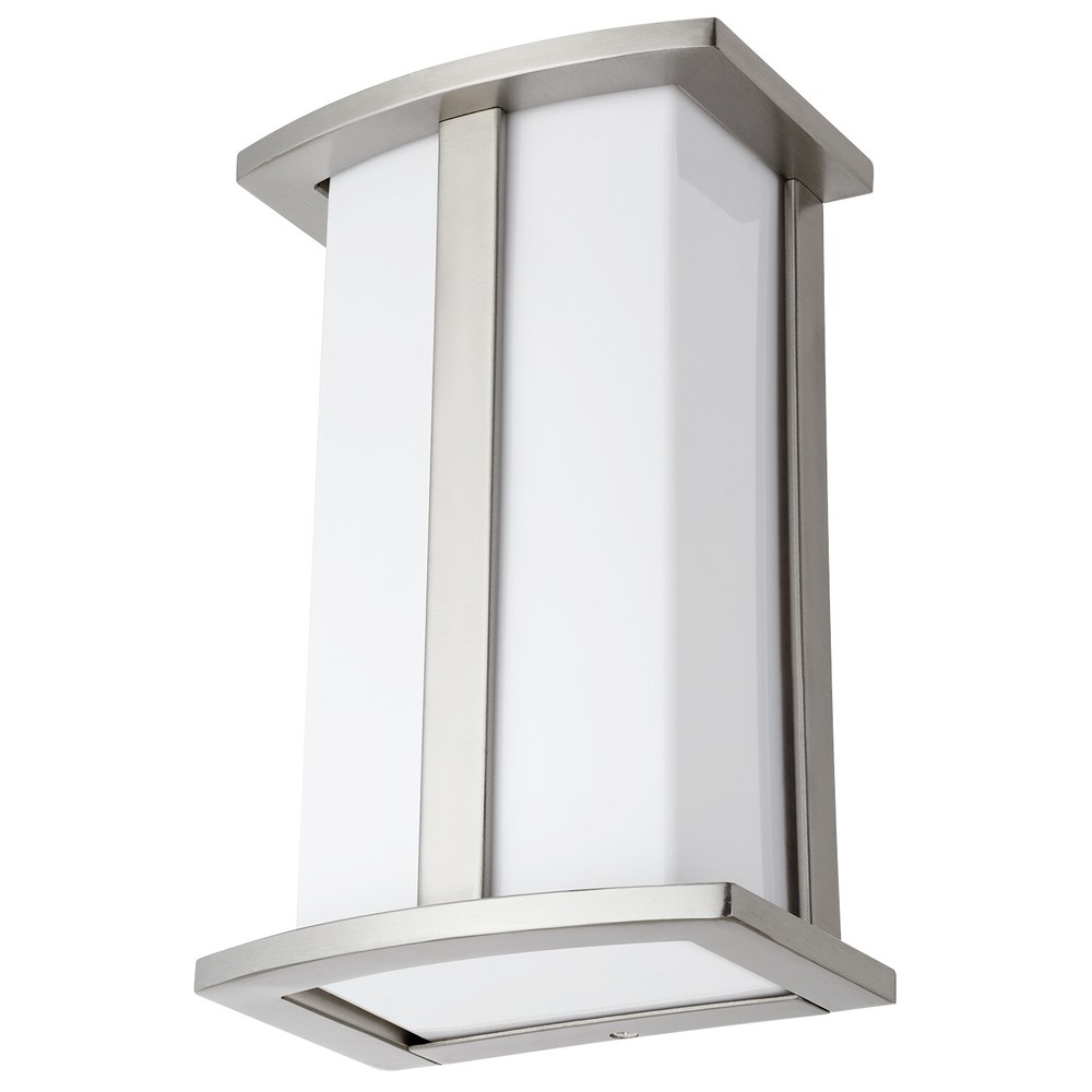 Rectangle Wall Sconce Light, E26 Medium Base, 60W Max, A19 Brushed Nickel, 120V