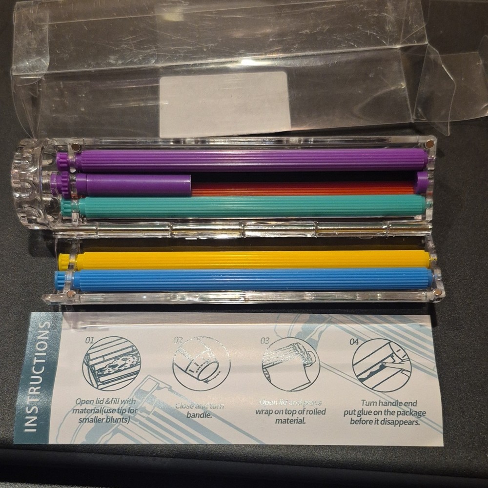 Multi-Color Cigarette Rolling Machine perfect Blunt Roller with Instructions