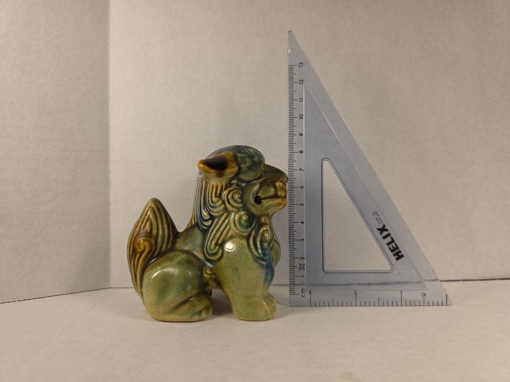 Vintage Dragon Ceramic Green Cone Incense Burner Set