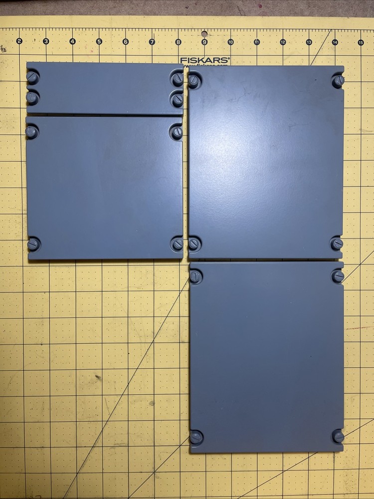 Blank  Aluminum Panel Stack Avionics Console / Rack Panels Set of  Four