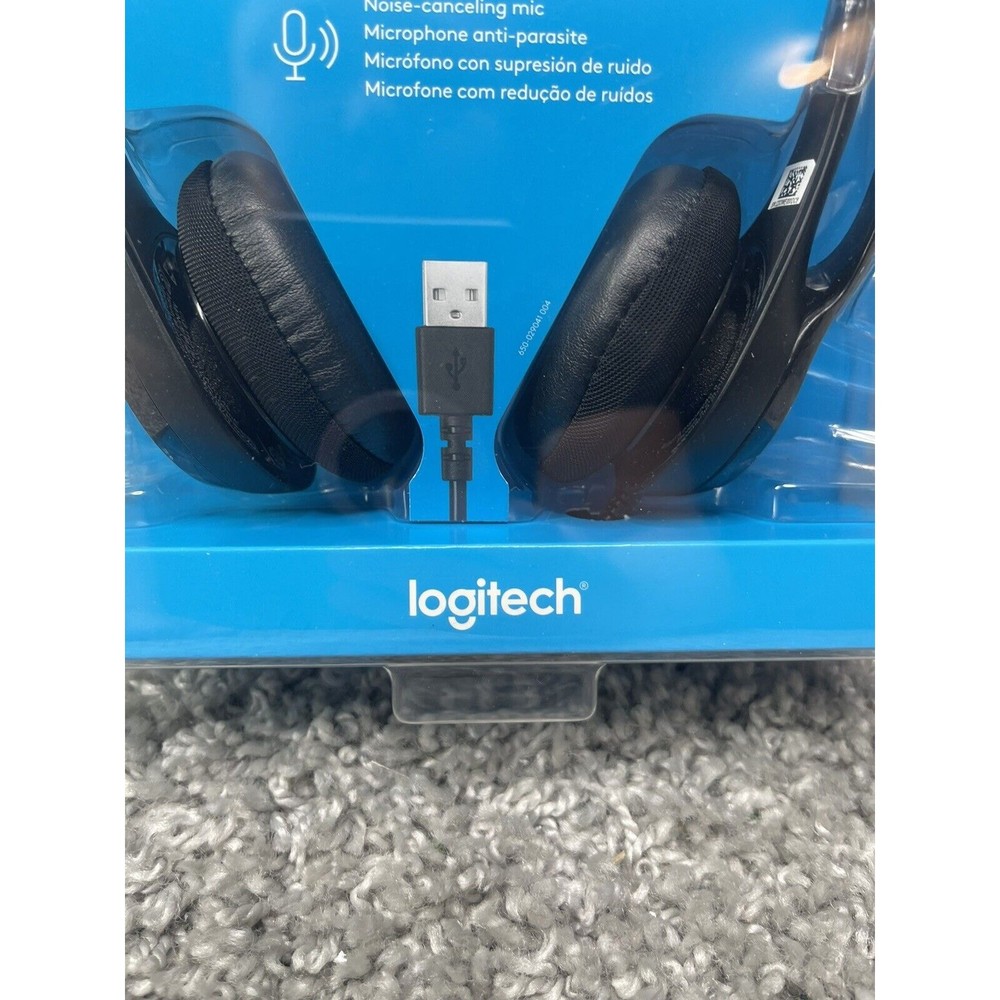 Logitech H390 Black Over the Ear Computer Headset USB New Open Box