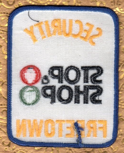 Stop & Shop, Freetown Security Shoulder Patch -- Guaranteed Authentic