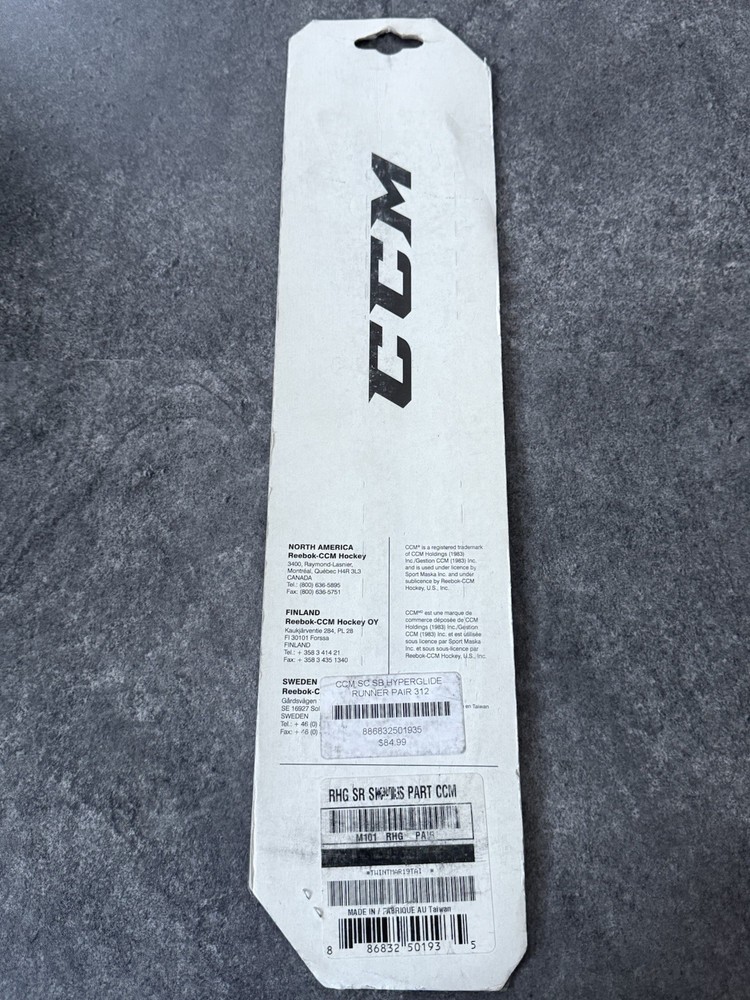 CCM Skate Runner Pair SB Hyper-Glide Polished Steel | Size 312