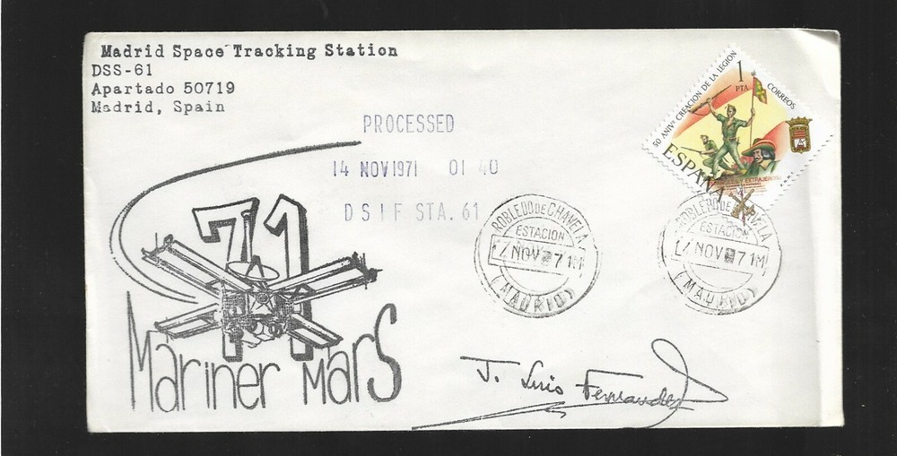 MARINER MARS MADRID TRACKING STA 1971  SPACE COVER