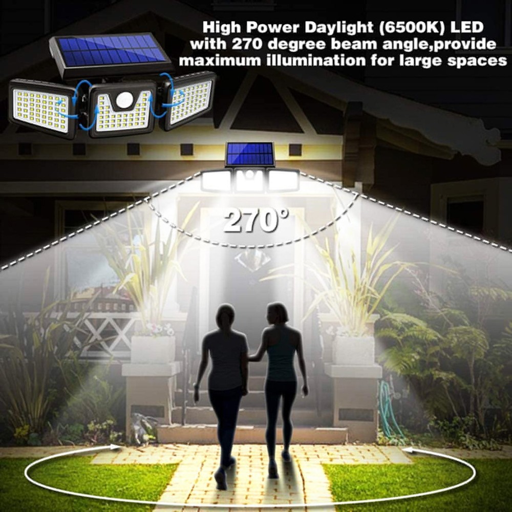 2 Pack Solar Lights Motion Sensor for Garage Yard Entryways Patio Waterproof US