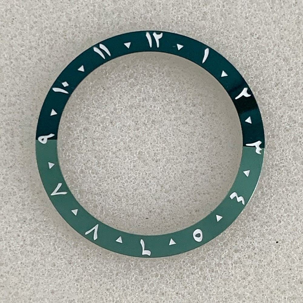38mm Arabic Numerals Dual-color Watch Bezel Insert Replacement fit 40mm Case
