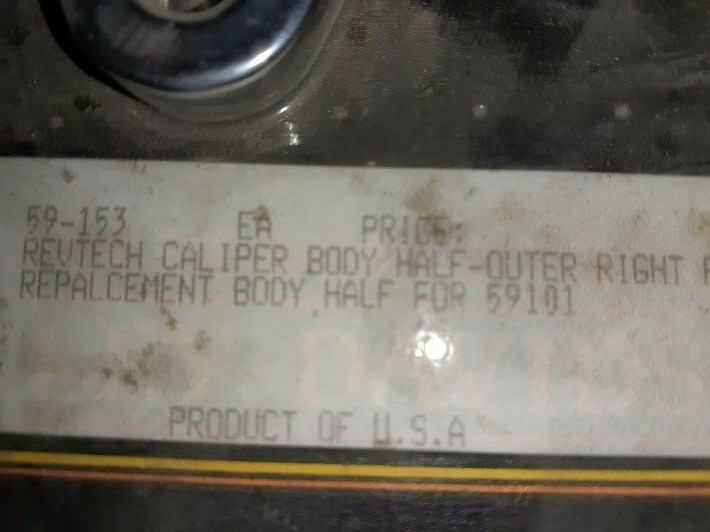 New RevTech Right Front Outer Brake Caliper Body