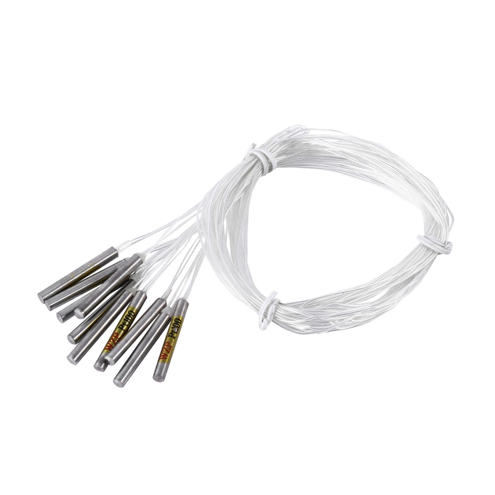 10pcs PT100 Waterproof Sensor Probe For Temperature Controller 4x30mmx50cm Probe