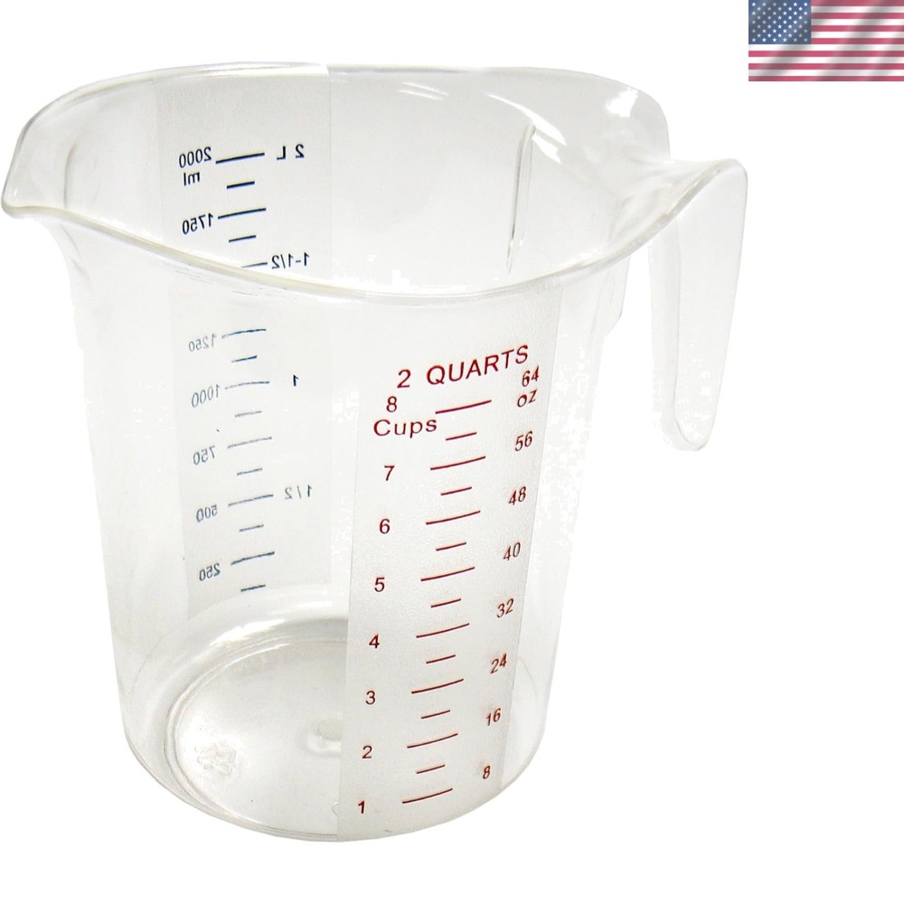PMCP-200 Measuring Cup, Polycarbonate, 2-Quart, Clear