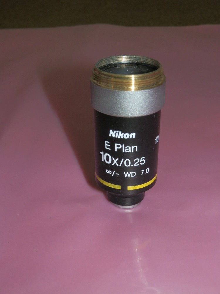 Nikon E Plan 10x 0.25 Microscope Objective Lens for E Series Microscopes