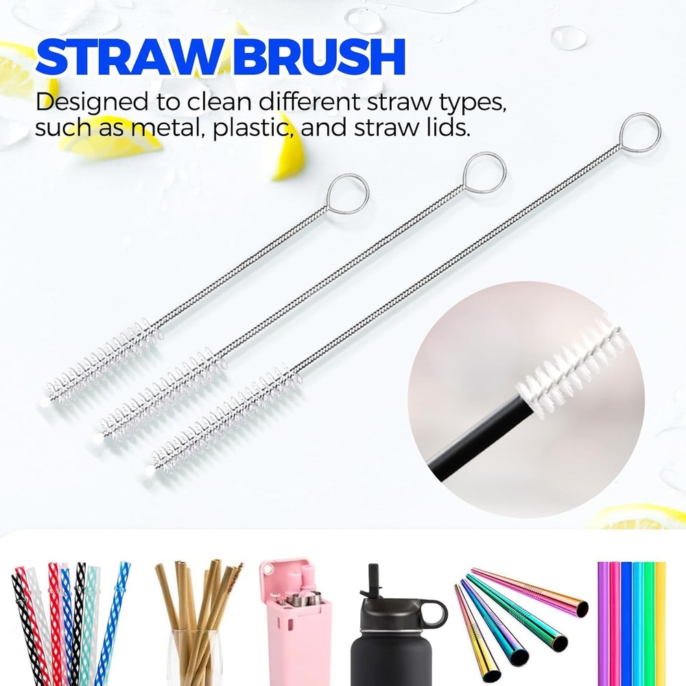6 Pack Dish Brush Set with Bottle Brush, Dish Scrub Brush