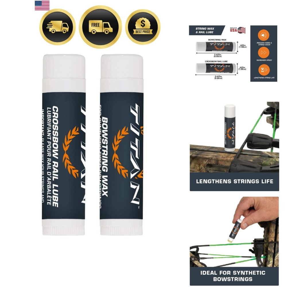 Crossbow String Wax Rail Lube Combo Bowstring Protection Maintenance