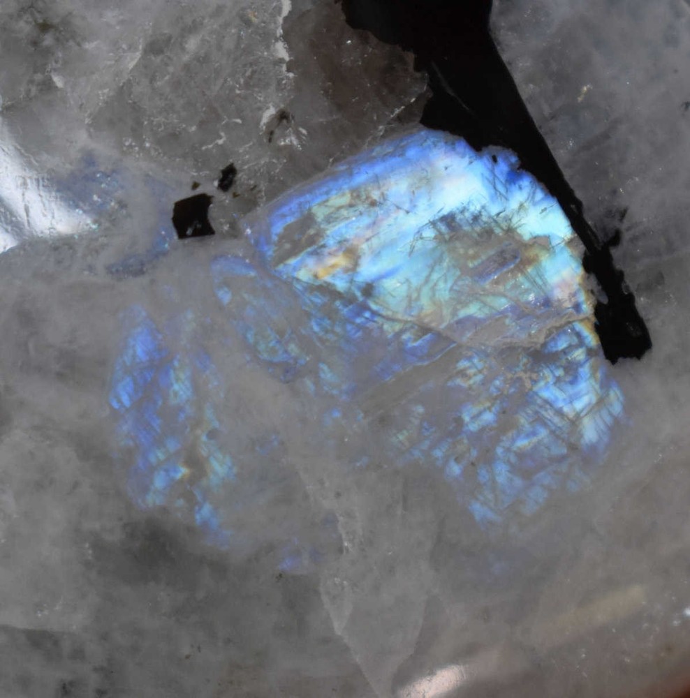 Rainbow Moonstone Palm Stone #12